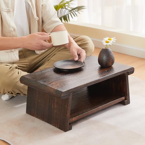 Japanese Low Floor Folding Table - Meditation, Tea, Altar & Home Use