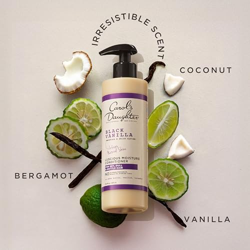 Carol's Daughter Black Vanilla Moisture Sulfate-Free Conditioner 12oz Pack of 2 for Curly & Dry Hair