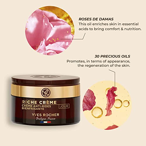 Yves Rocher Comforting Anti-Wrinkle Riche Cr?me (Day) | Face Cream to Soften & Smooth Skin | 1.7 fl oz
