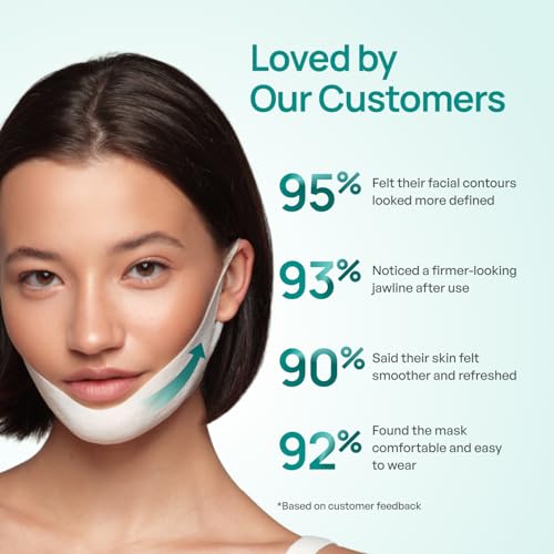 Plantifique V-Line Chin Lifting Mask 10 Pack - Double Chin Reducer for Contoured Jawline