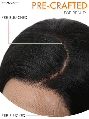 Black 13x4 Synthetic Lace Front Wig Long Straight Hair for Women