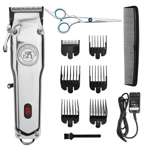Cordless Professional Hair Clippers Kit for Men with 13 Attachments and LED Display