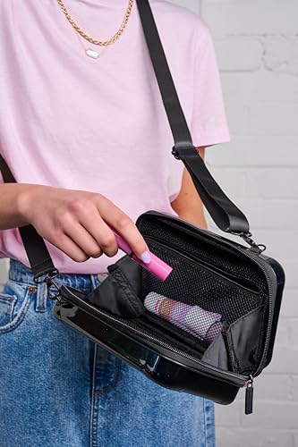 Caboodles Metro Moxie Small Cross-Body Makeup & Accessory Case Black