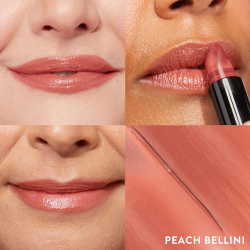 LAURA GELLER NEW YORK Italian Marble Sheer Lipstick, Peach Bellini + Modern Classic Invisible Color Locking Lip Liner, Clear