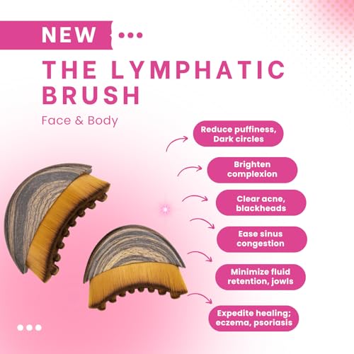 Premium Lymphatic Contour Face Brush ? Anti-Puffiness Sculpting Tool for Detox, Lifting & Facial Massage, Soft Dry Bristles for Lymphatic Drainage & Enhanced Skincare Absorption (2 pcs)