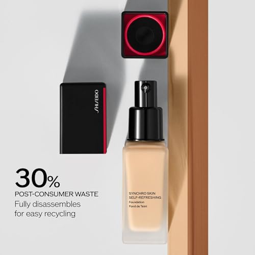 Shiseido Synchro Skin Self-Refreshing Foundation SPF 30, Silk 310 - Medium-to-Full Buildable Coverage - Natural Finish, 24-Hour Wear - Water Resistant & Non-Comedogenic - 30 mL