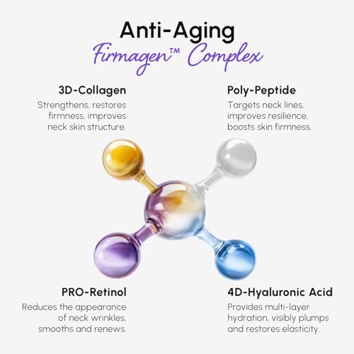 MAREE Neck Cream with Face Roller ? Neck Creams For Tightening and Firming ? Pro Retinol & AH-8 Firming Neck Cream Roller - Face Double Chin Wrinkle Cream for Women - Crema Reafirmante Para el Cuello