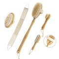 7 Packs Dry Brushing Body Brush Set for Lymphatic Drainage and Cellulite Massager, Long Handle Dry Brush for Body, Natural Boar Bristle Dry Body Brush Exfoliator