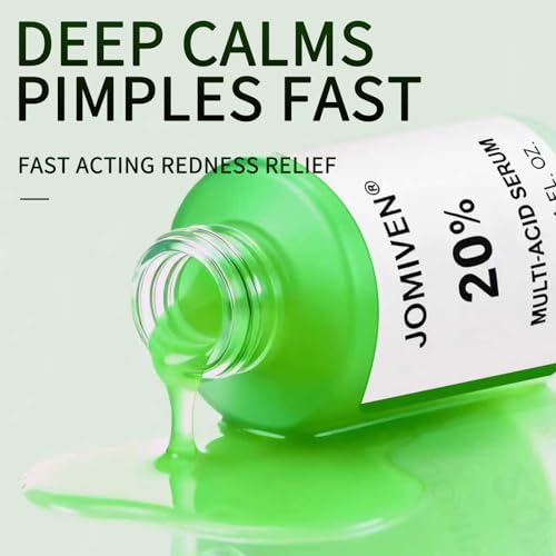 Multi-Acid 20% Serum-10% Azelaic Acid & 3% Tranexamic Acid - 5% Zinc PCA & 2% Salicylic Acid - 20% Active Formula for Blemish Care, Visible Post-Acne Marks & Texture Refining
