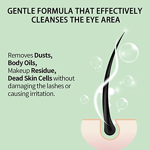 600ml Lash Shampoo for Extensions - Eyelash Cleanser Foam, Professional & Home Use (20.3 Fl Oz Pack of 1)