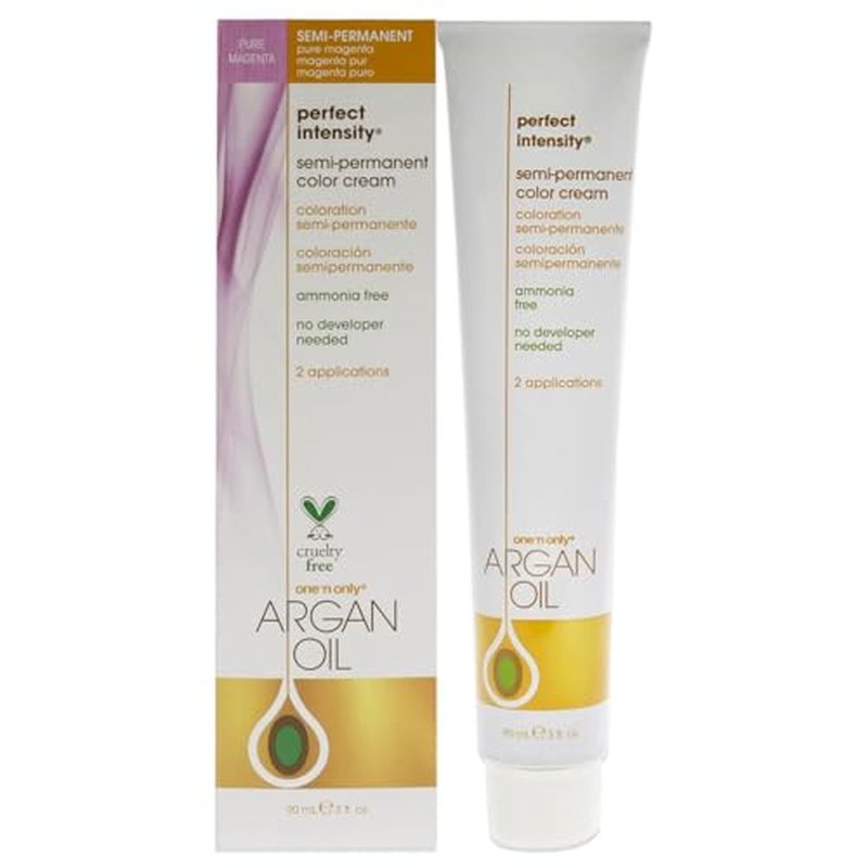 Argan Oil Perfect Intensity Semi-Permanent Color Cream - Pure Megenta by One n Only for Unisex - 3 oz Hair Color