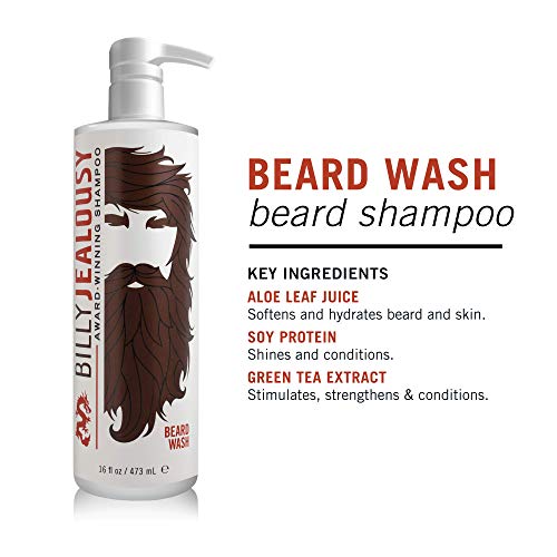 16 Fl Oz Beard Wash for Smooth, Manageable & Frizz-Free Facial Hair - Hydrating Aloe & Green Tea Extract - Original Variant