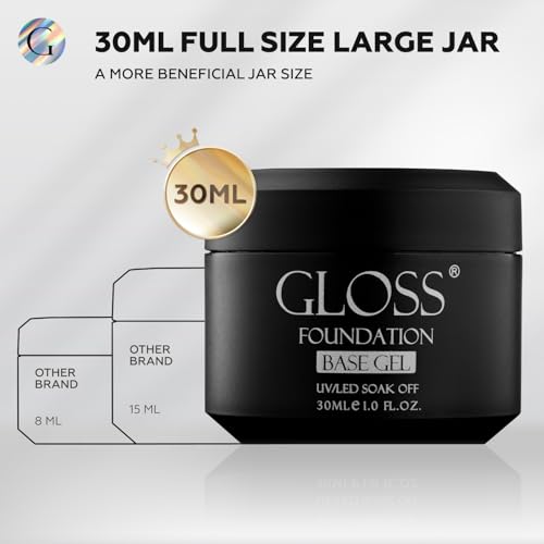 GLOSS Rubber Base Gel Polish 30ml - Long-Lasting Nail Adhesion & Flexibility