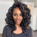 Pojui 12 Inch Ocean Wave Crochet Hair P1B/30 8 Packs Deep Wavy Curly Extensions