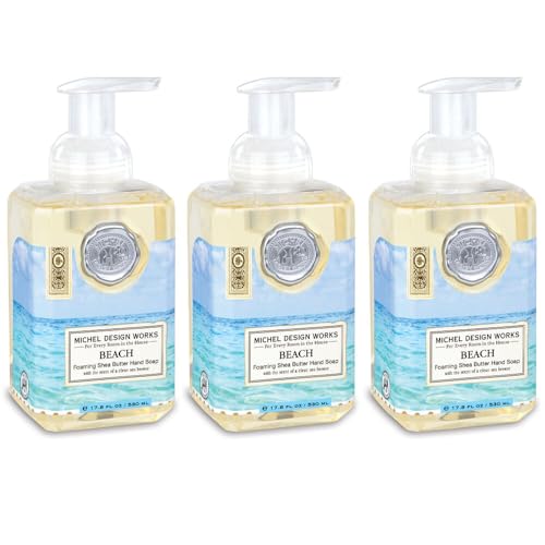 Michel Design Works Foaming Hand Soap, 17.8 Ounce, Beach - 3-PACK