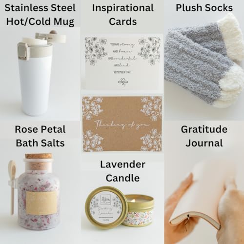 Thinking of You Gifts for Women ? Birthday Box, Care Package, Spa Kit, Get Well Gift Baskets, Cheer Up and Relaxation Gift Set
