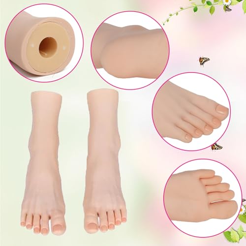 Left Practice Foot Model – Soft Realistic PVC Nail Training Foot for Home Salon DIY