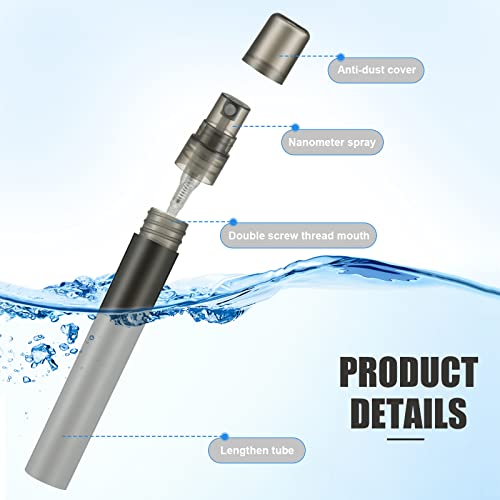 Remerry 100 Pcs 10 ml Mini Spray Bottles Perfume Spray Bottles Plastic Travel Refillable for Women Small Fine Mist Sprayers Portable Frosted Perfume Sprayers Empty Atomizer for Essential Oil