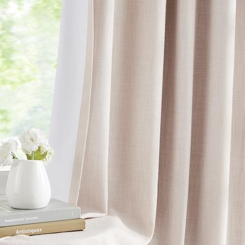 Pink Central Park Pinch Pleat Blackout Curtain Panel with Hooks - 40 x 102 Inches, Pack of 2