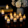 12 Pack LED Flameless Tea Light Candles with Remote & Timer, Realistic Flickering Flame