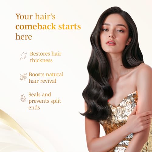 Gold Restorative Hair Mask with Hyaluronic Acid - Repair Damaged Hair & Frizz - 500g / 17.6 Fl Oz - Expert Hair