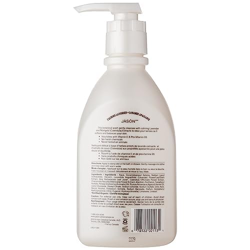 JASON Natural Body Wash, Calming Lavender & Invigorating Rosewater, 30 Oz (2 Pack)
