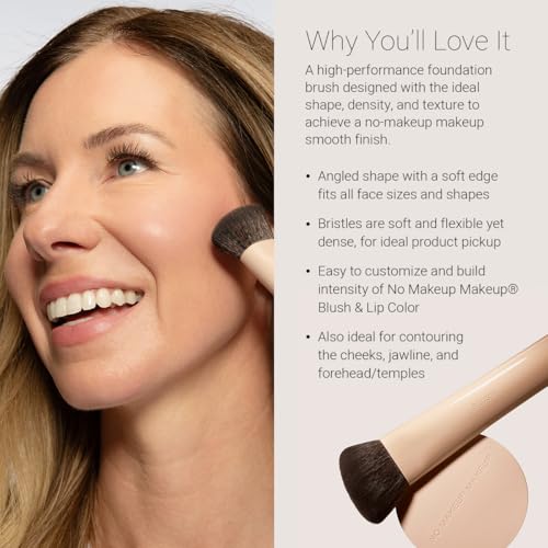 Angled Makeup Blush Brush - Soft Dense Synthetic Bristles for Flawless Application