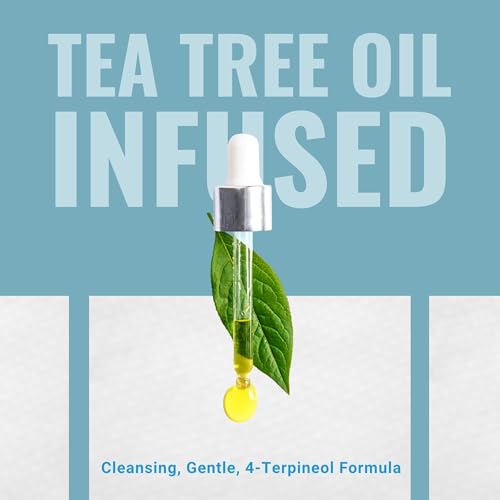Towelettes - Natural Face, Eyelash & Eyelid Cleanser - Wipes for Demodex, Blepharitis, Mgd and Red Irritated Eye Lid - Tea Tree Oil Extract.