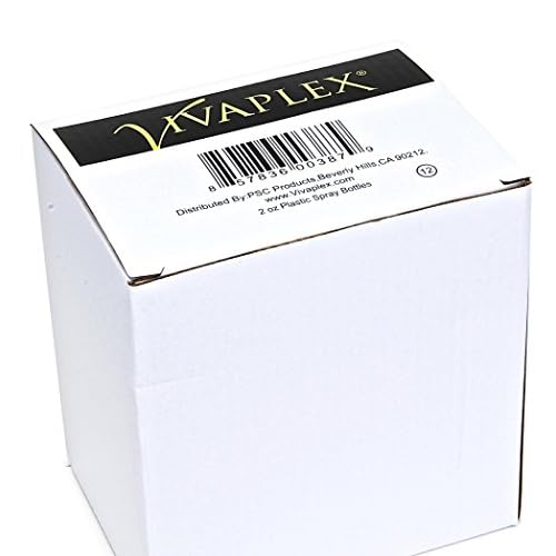 Vivaplex, 12, Clear, 2 oz, Plastic Bottles, with Black Fine Mist Sprayers