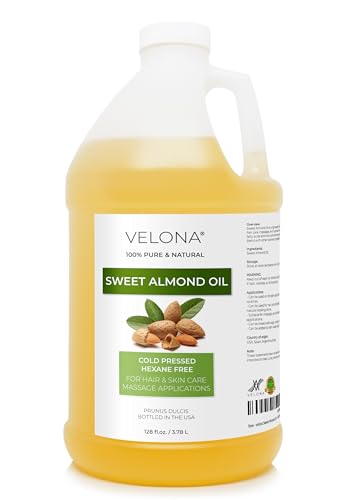 Sweet Almond Oil - 1 Gallon Cold Pressed Carrier Oil for Skin & Hair