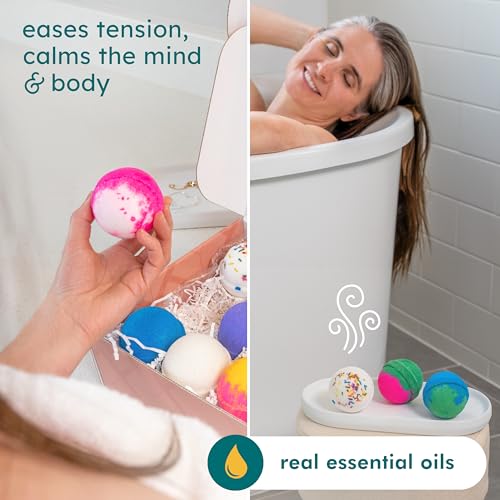 Anovina Natural Bath Bomb Gift Set for Adults & Kids – Non-Toxic Organic Spa Fizzies
