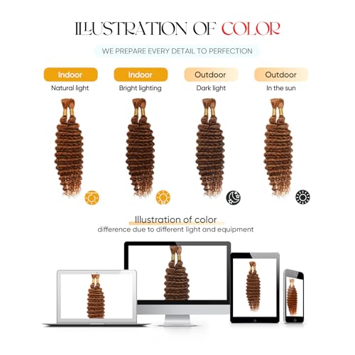 Deep Wave Human Braiding Hair 22 Inch 100g No Weft Curly Extensions
