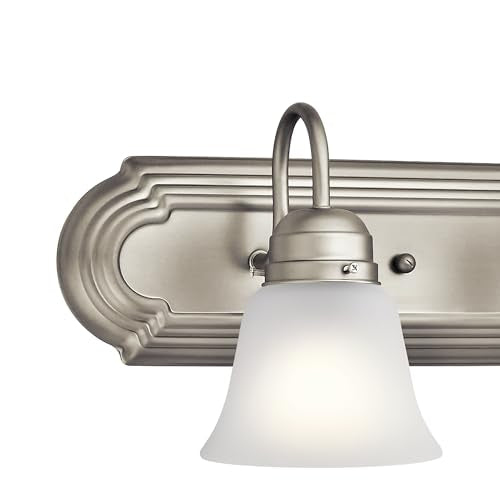 Kichler 4-Light Bathroom Vanity Light Fixture - Brushed Nickel 30"