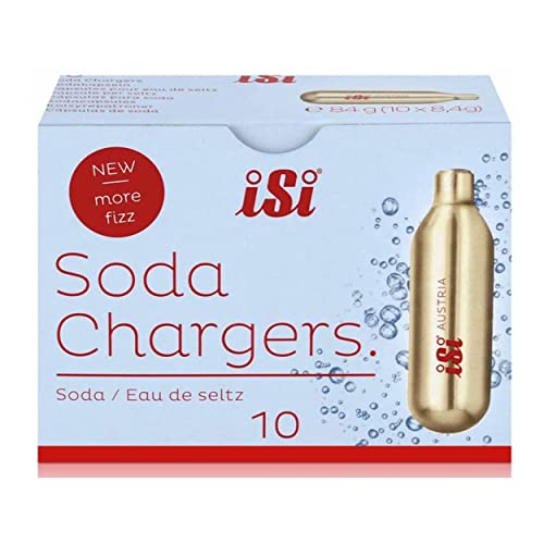 8.4g CO2 Soda Siphon Chargers - 100 Pack Compatible with Soda Makers