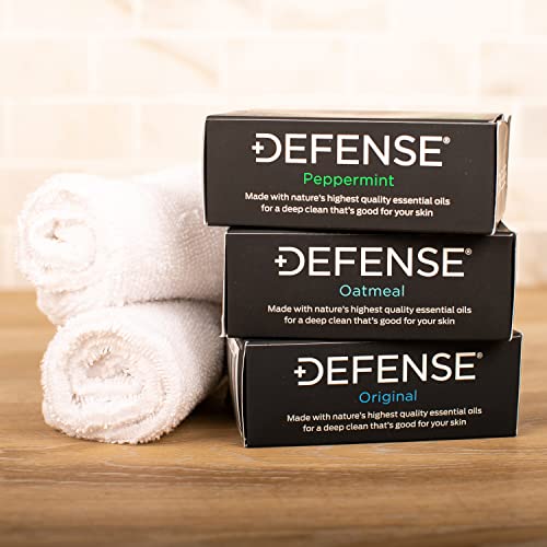 Defense Soap All Natural 3-Bar Tea Tree Oil Variety Pack - Contact Sport Skin Care