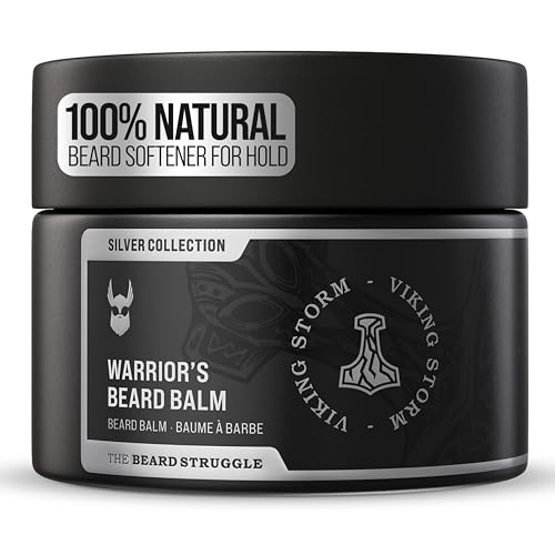 Viking Storm Beard Balm - Natural Low-Hold Grooming & Cologne Fragrance, 50g