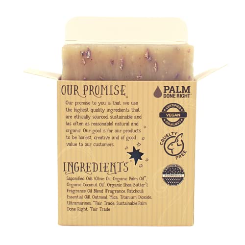 Patchouli Sandalwood Soap Bars - Handmade 3-Pack 4.5 Ounce Varina