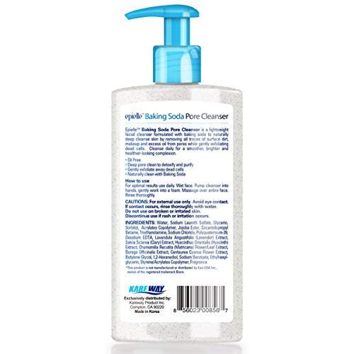 Epielle Baking Soda Pore Cleanser | Oil-Free, Gentle Daily Use | Cleanse & Exfoliate Pores for Oily & Combination Skin | 6.77 FL OZ | 1 Pack | Korean Skincare