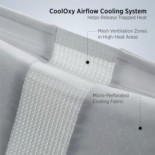 Bedsure King Size CoolOxy Cooling Comforter - Grey, Breathable & Moisture-Wicking