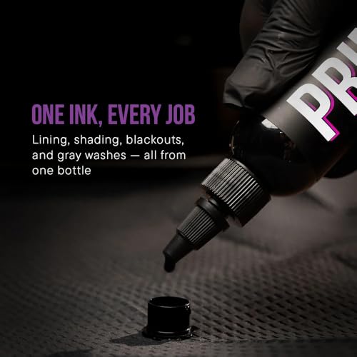 Black Tattoo Ink 8oz - All-Purpose, Smooth Flow, Long-Lasting Supply