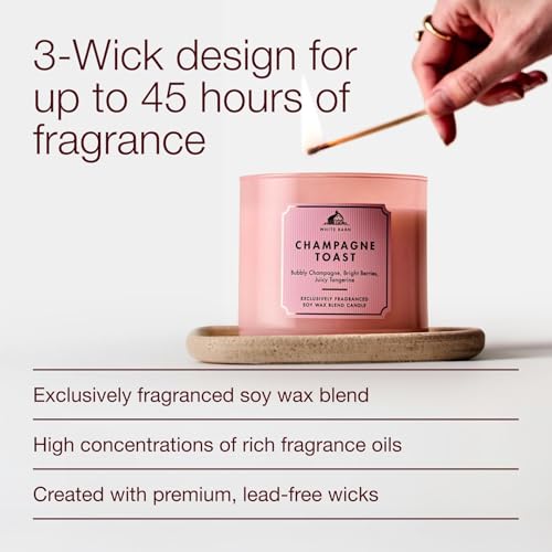 Champagne Toast 14.5 Oz 3-Wick Candle - Bath & Body Works Soy Wax Blend