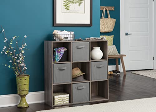 ClosetMaid Cubeicals 9-Cube Storage Organizer Shelf in Natural Gray Finish