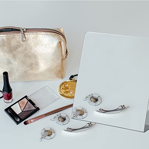 16-Piece Countertop Mirror Set - Large 8.5x9 Inch Freestanding Acrylic Table Mirrors for Home & Office - Variation of THIS listing