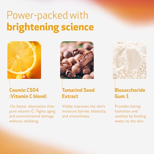 Indeed Labs Vitamin C Brightening Drops | Lightweight Vitamin C Facial Serum | Encapsulated Ascorbic Acid for 15x Absorption | with Moisturizing Tamarind Seed Extract & Biosaccharide Gum-1, (1 Fl Oz)