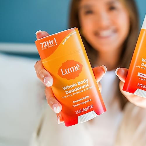 Lume Whole Body Deodorant Stick 2.6 oz Pack of 3 - Clean Tangerine Scent