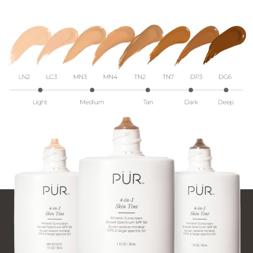 PÜR MINERALS Tinted Sunscreen SPF 50 Buff - 4-in-1 Face Moisturizer & Primer