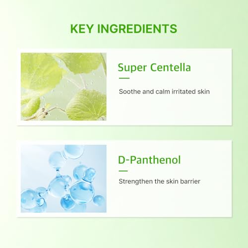 Korean Centella Cica Toner Pads - Hydrating Soothing Wipes for Sensitive Skin