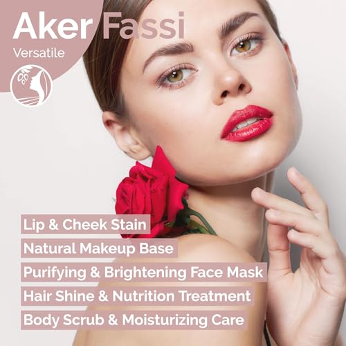 Natural Moroccan Lip & Cheek Tint Powder - Pomegranate & Poppy, 7 oz - Traditional Aker Fassi