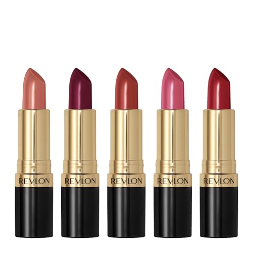 Revlon Super Lustrous Lipstick Gift Set 5 Shades - 0.15 Oz Each, Multicolor