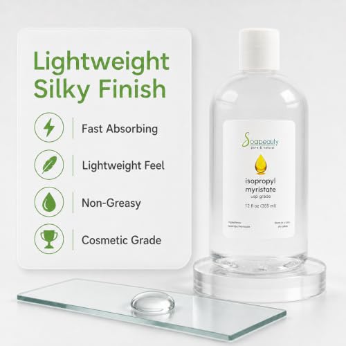 Isopropyl Myristate Cosmetic Grade for Lotions & Soap Making - 16 fl oz (Pack of 1)